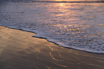 Golden hour on the beach.