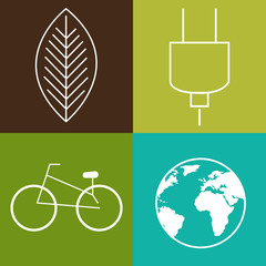 environmental and ecology set icons vector illustration design