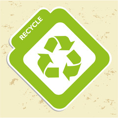 recycle symbol environmental label vector illustration design