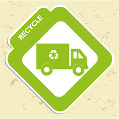 recycle symbol environmental label vector illustration design