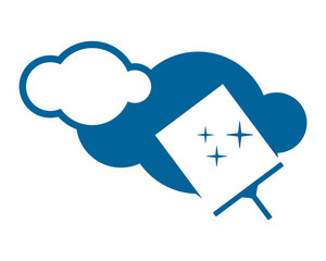 cleaner wiper blue sparkling cloud cloudy overcast image vector icon