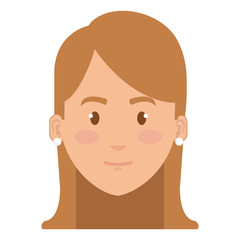beautiful woman head avatar character vector illustration design