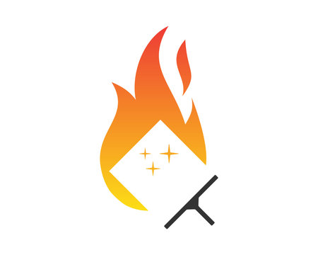 cleaner wiper fire flame heat flare image vector icon