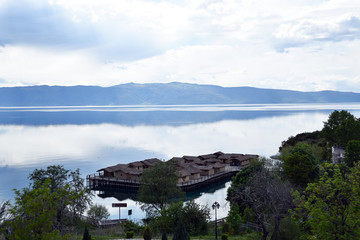 Bay of Bones on Ohrid Lake. Macedonia.