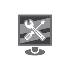 Repair Computer Logo Icon Design