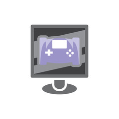 Game Computer Logo Icon Design