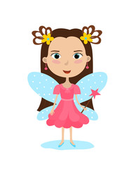 Cute girl in a good fairy costume