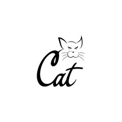 cat logo typography