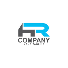 letter h and r logo design