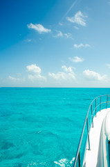 Fototapeta na wymiar Caribbean sea from yacht