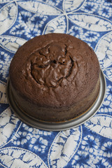 homemade chocolate sponge cake