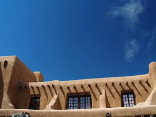 Blue and brown. Santa Fe Architecture 