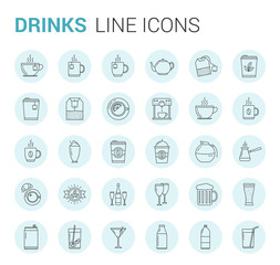 Drinks Line Icons