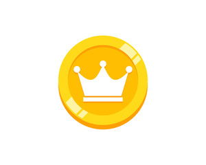 Obraz premium Coin King Icon Logo Design Element