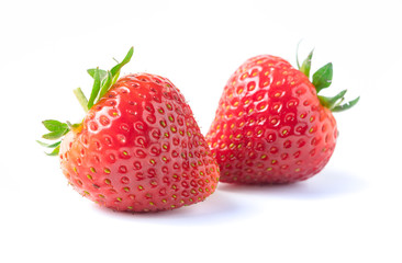  fresh Red berry strawberries isolated
