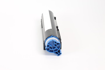 Toner cartridge for laser jet Printer on white background.
