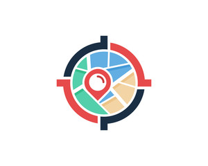 Goal Target Map Icon Logo Design Element