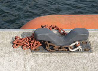 Schiffspoller Befestigung, Seile, Pier, Schiff, Anlegeplatz 