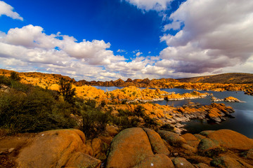 This is Watson Lake in the beautiful Granite Dells of Prescott, Arizona.  This is a very well known birding, hiking, sailing, and boating area.