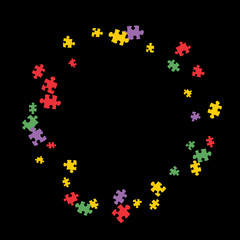 Confetti Background Pattern. Puzzle pieces and big ideas design, vector illustration graphic