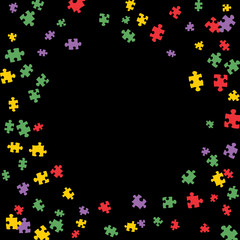 Confetti Background Pattern. Puzzle pieces and big ideas design, vector illustration graphic