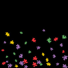 Obraz na płótnie Canvas Confetti Background Pattern. Puzzle pieces and big ideas design, vector illustration graphic