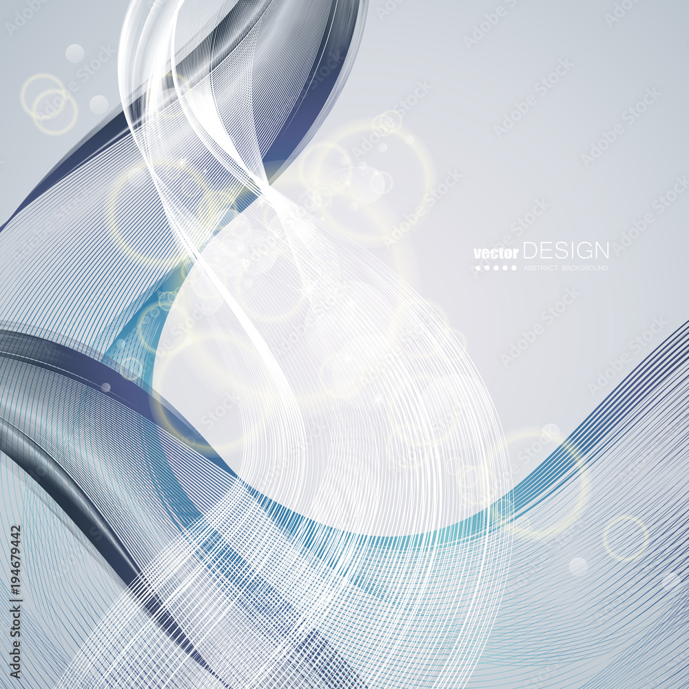 Aufkleber abstract background with colorful waves. vector.
