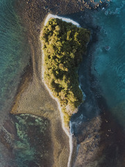 Drone view of small island