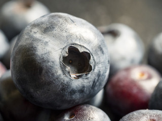 Nahaufnahme von Blaubeeren