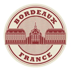 Fotobehang Stamp or label Bordeaux, France © Flavijus Piliponis