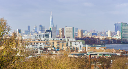London city skyline in United Kingdom