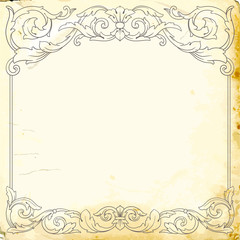 Vector baroque of vintage elements for design. 