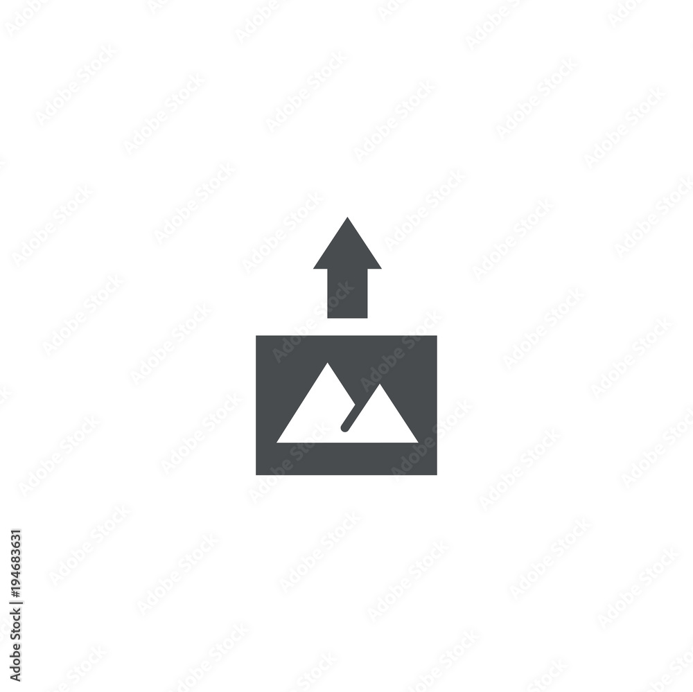 Poster upload icon. sign design