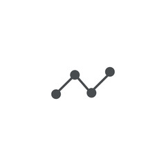 line graph icon. sign design