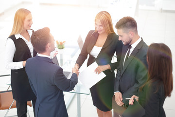 handshake Manager and the client after signing the contract