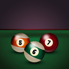 illustration of billiards balls