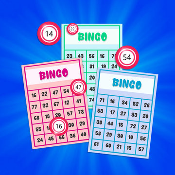 illustration of bingo postcards