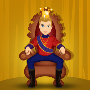 king seated on the throne