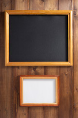 photo picture frame at wooden background