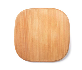 wooden cutting board isolated on white