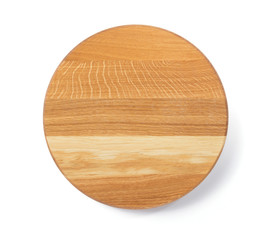wooden cutting board isolated on white