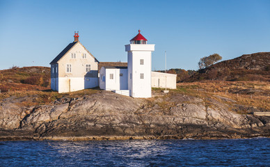 Fototapeta na wymiar Terningen Lighthouse. Hitra, Norway