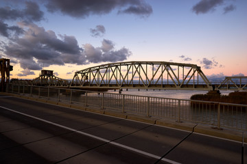 Bodden bei Zingst, Meinigenbr&uuml;cke, Mecklenburg Vorpommern, Deutschland.