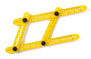 meter ruler isolated on white