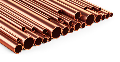 Copper pipes profile - big stack.