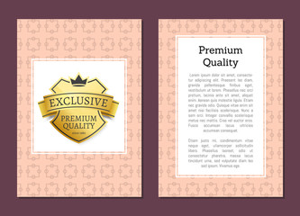 Exclusive Premium Quality Golden Label Isolated