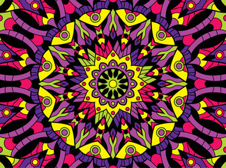 Abstract colored background from a mandala