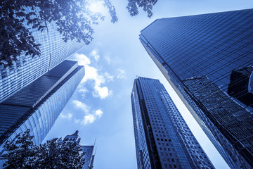 Fototapeta na wymiar Urban building skyscrapers in Shanghai Financial District