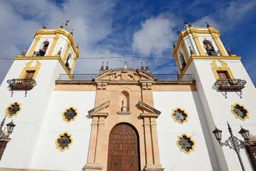 Ronda, Spain. Church in Plaza del Socorro.