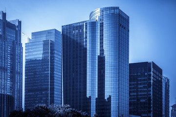 Obraz na płótnie Canvas Urban building skyscrapers in Shanghai Financial District